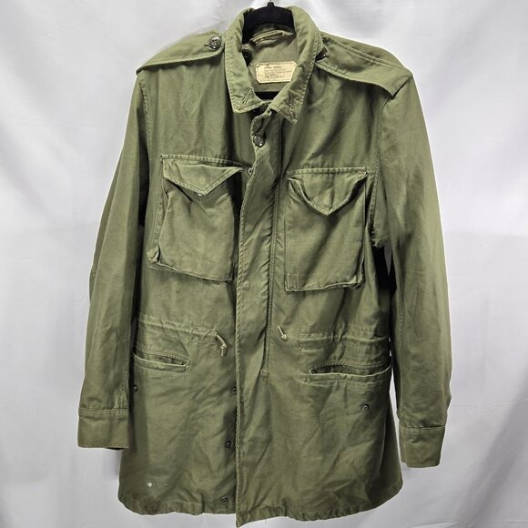 Vintage Korean War Era M-1951 Field Jacket w/ Liner US Army Military Coat Small - Picture 1 of 12